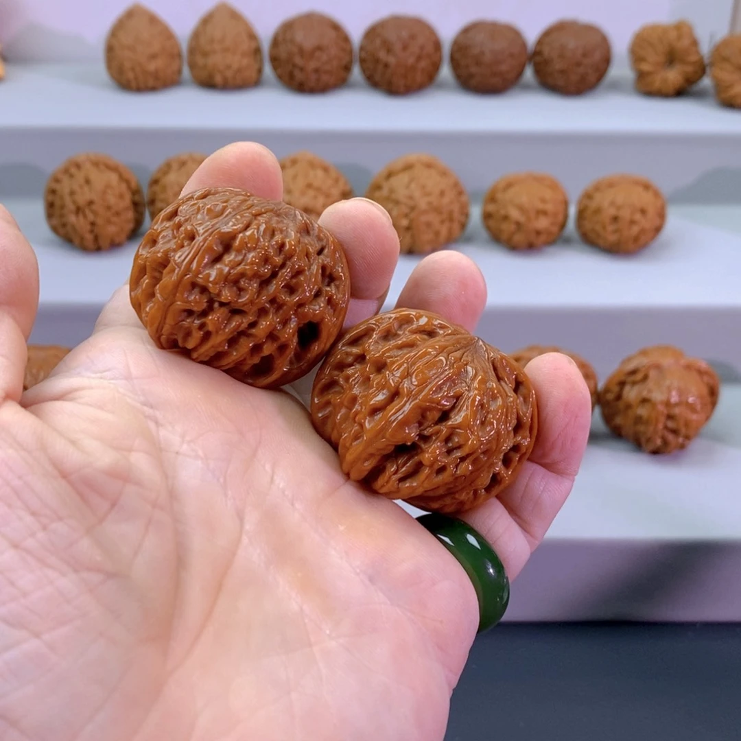 文玩核桃把件?***士41+全品磨盘