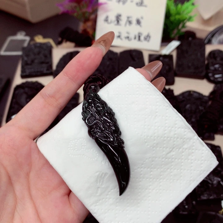 未镶嵌挂件翡翠天然a货钢琴黑挂件