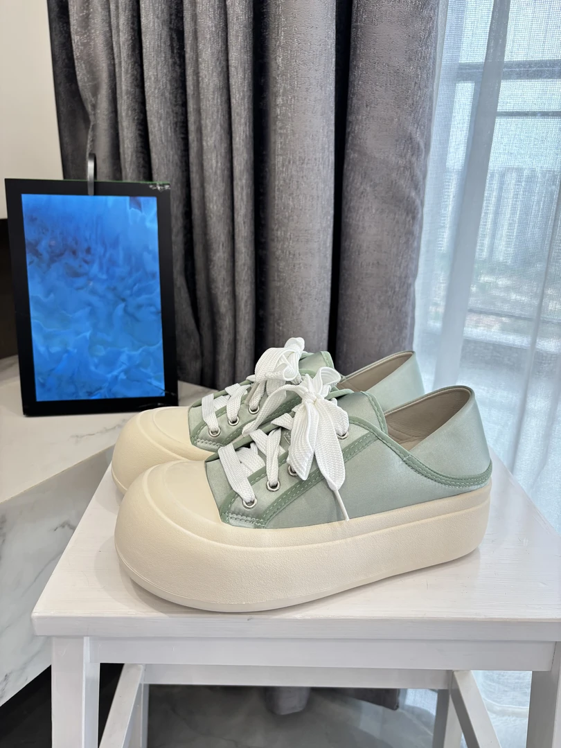 冬冬子-流光丝滑 | 两穿踩跟缎面板鞋系带厚底休闲鞋