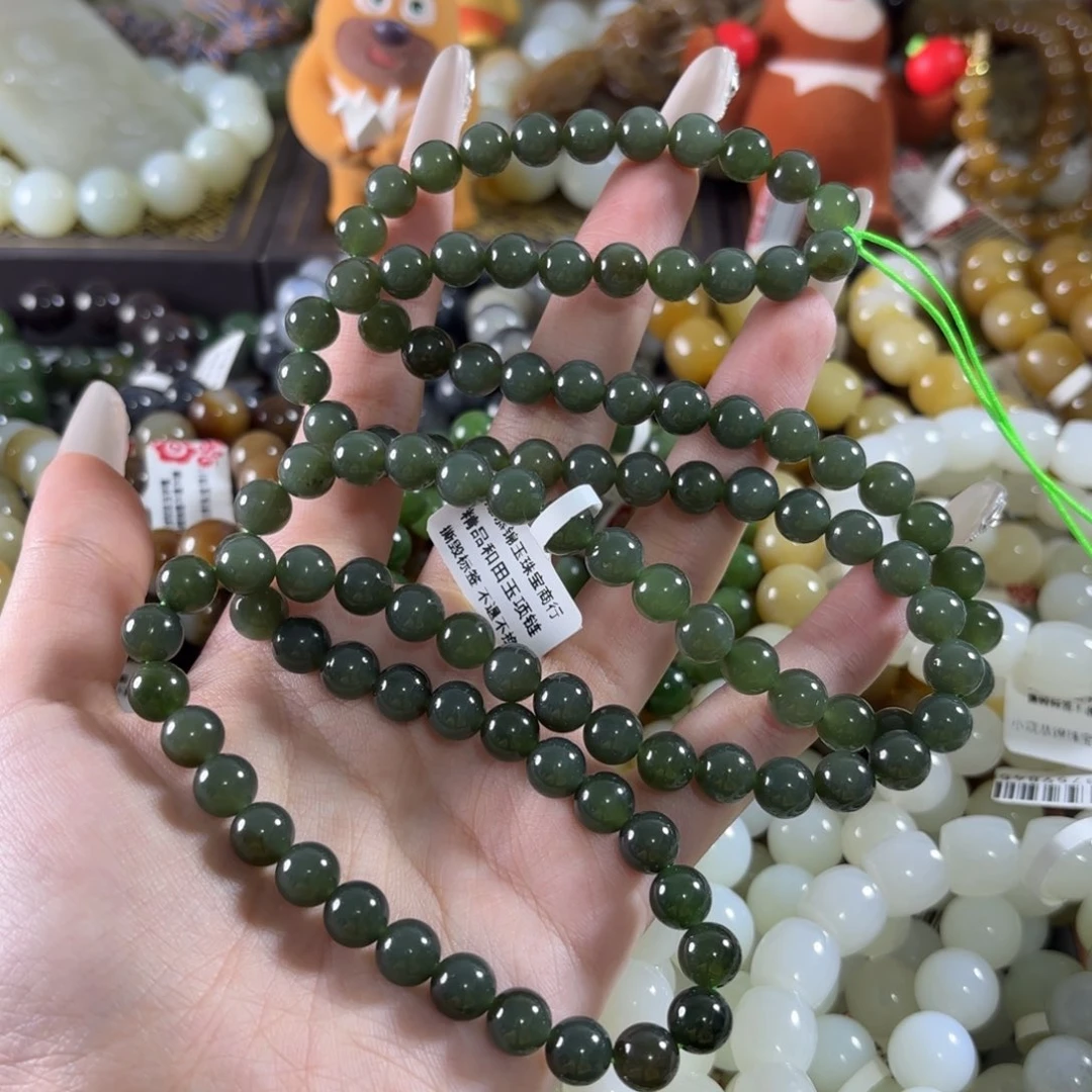 和田玉未镶嵌手链10