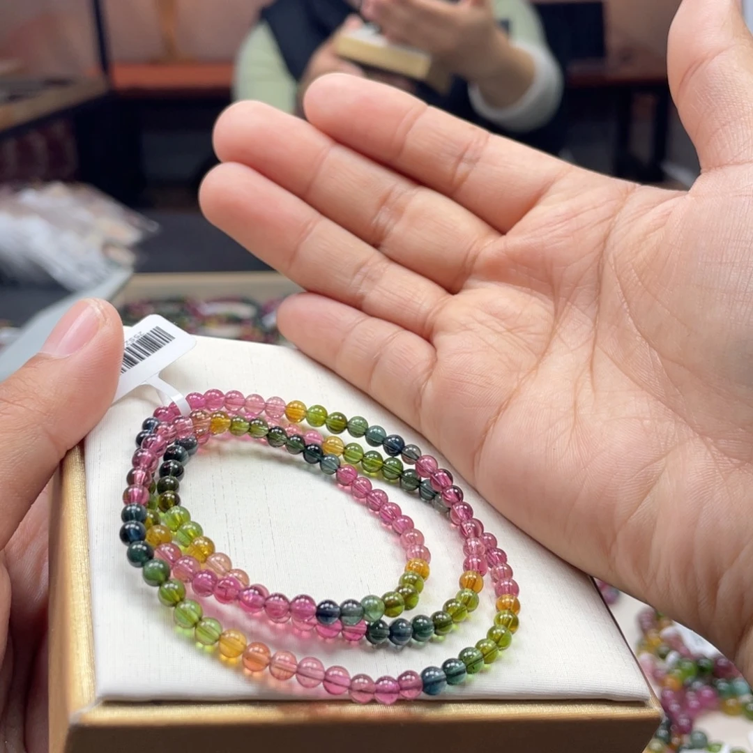 用***1碧玺手串未镶嵌4mmmmmmmmmm