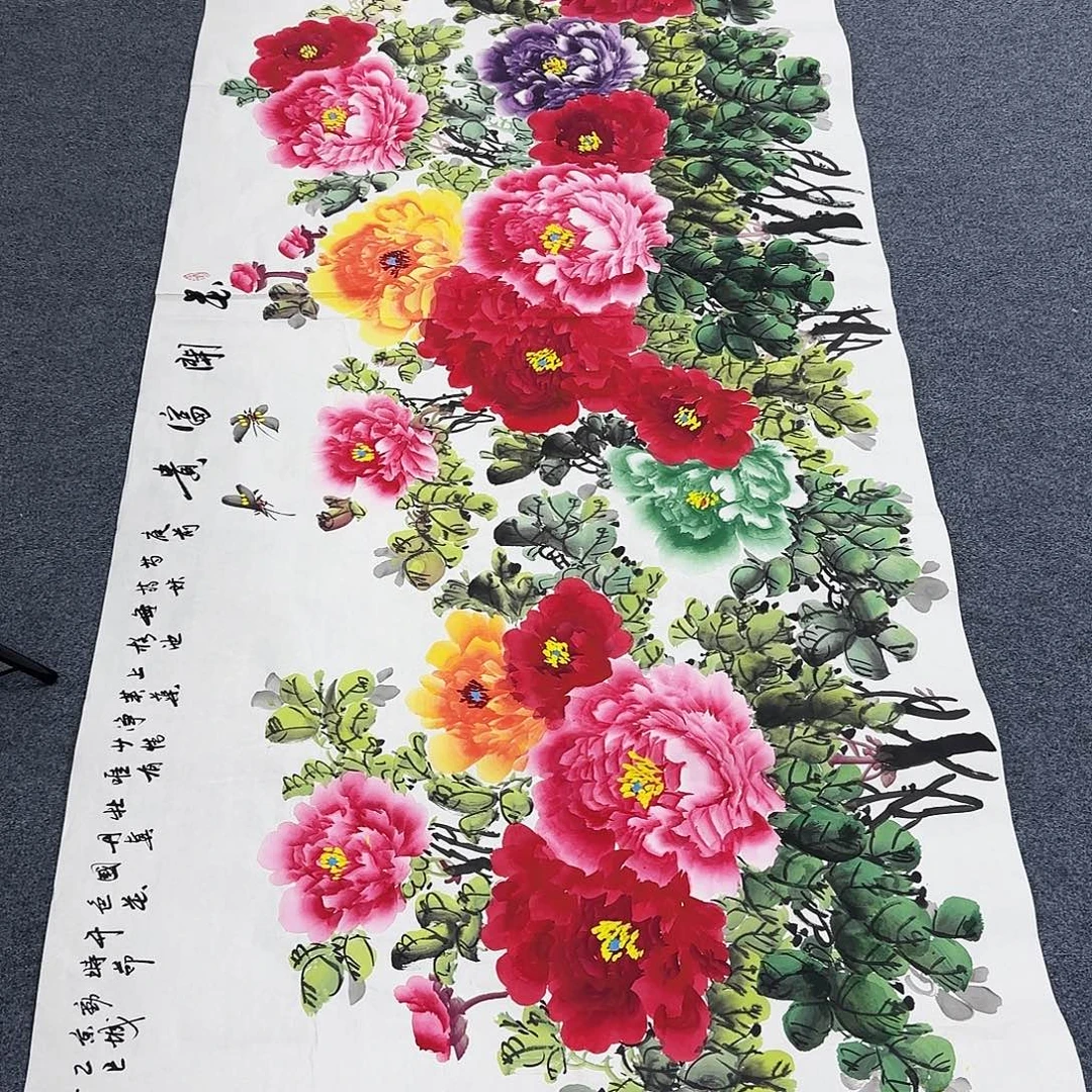 国画作品小姐姐放漏中