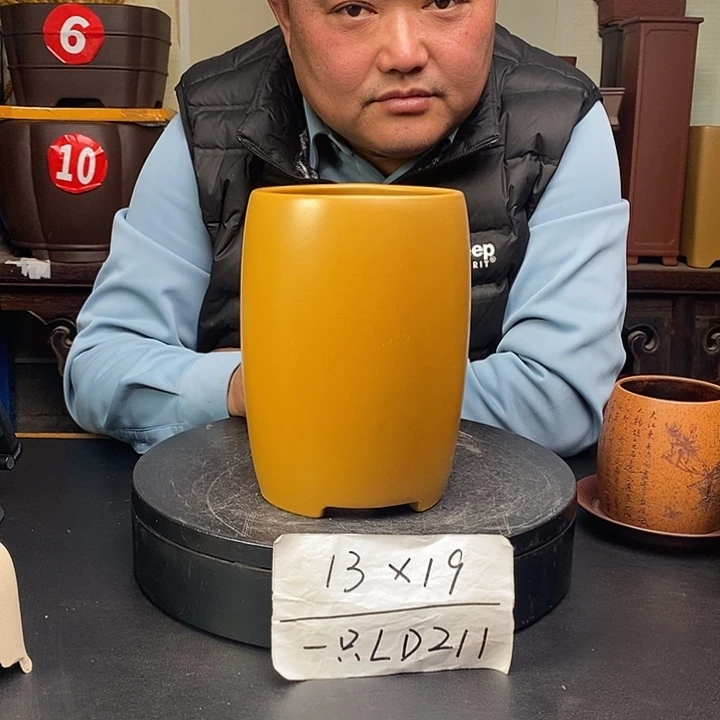 紫砂花盆货号一只LD211