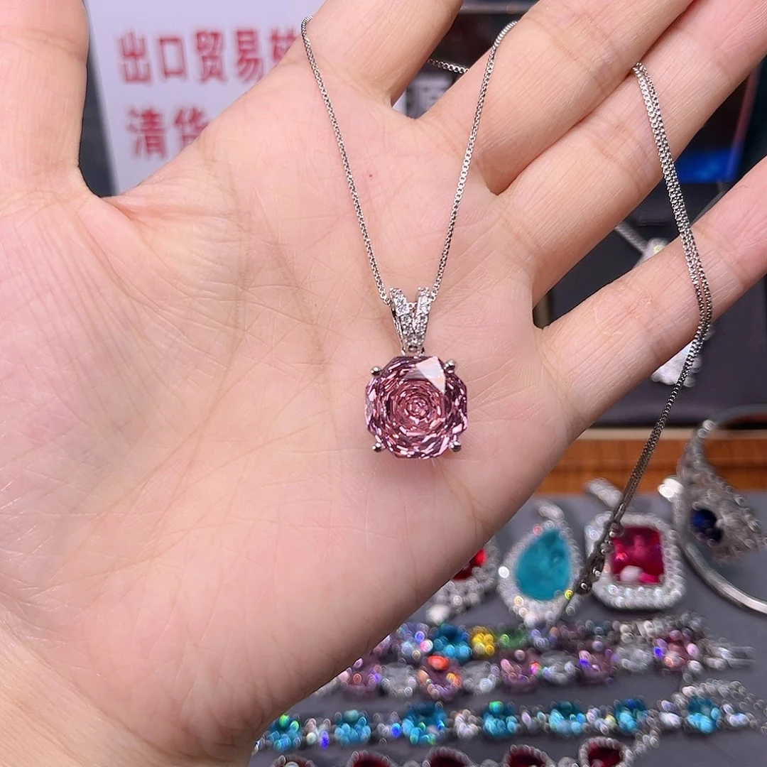 蓝宝石颈饰银S925镶嵌m 158