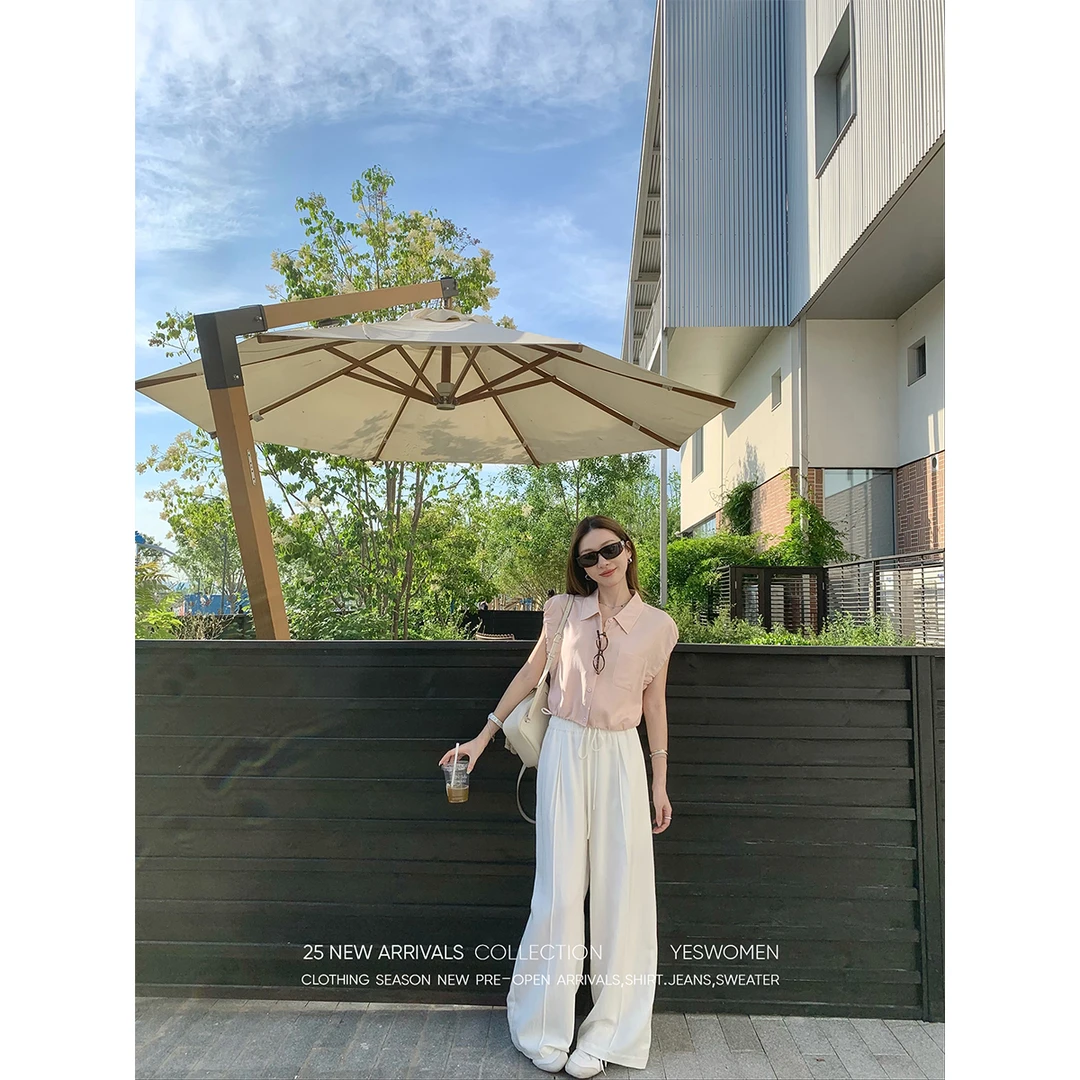 【清】干冰裤·莱塞尔混纺親肤垂坠感 高腰阔腿版型XYF7355C2146