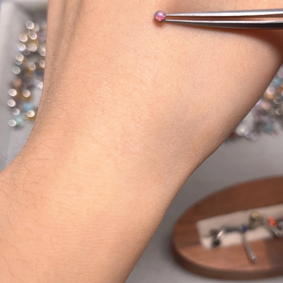 钛合金合金粉色包边澳宝3mm一个