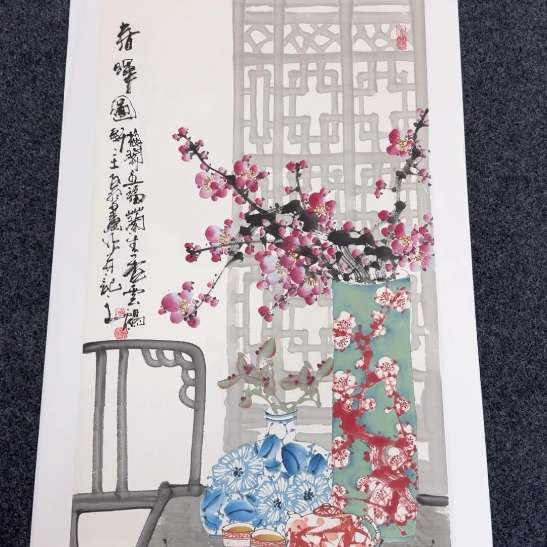 国画纯手绘山水花鸟作品