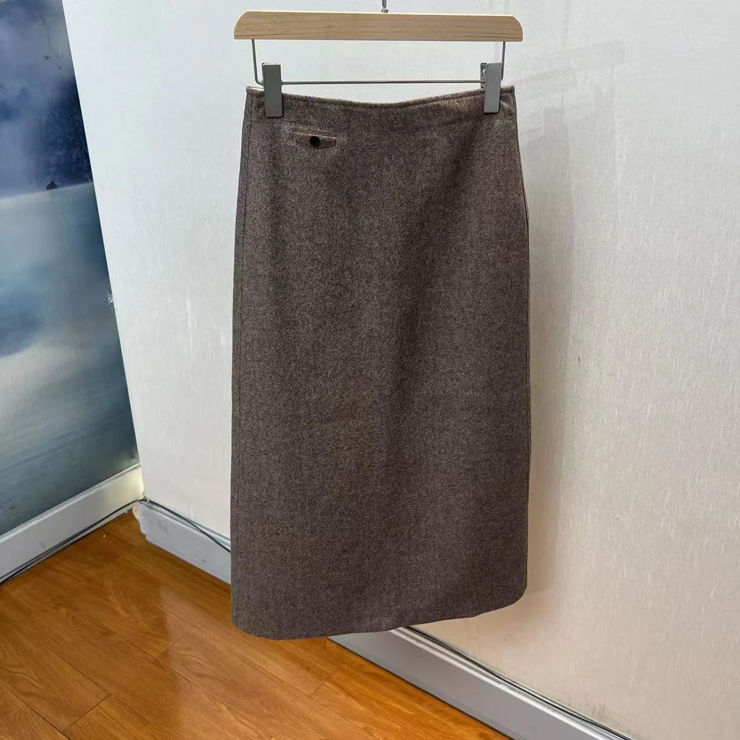 【老头定制】 羊毛气质时尚毛呢半身裙 N-25004