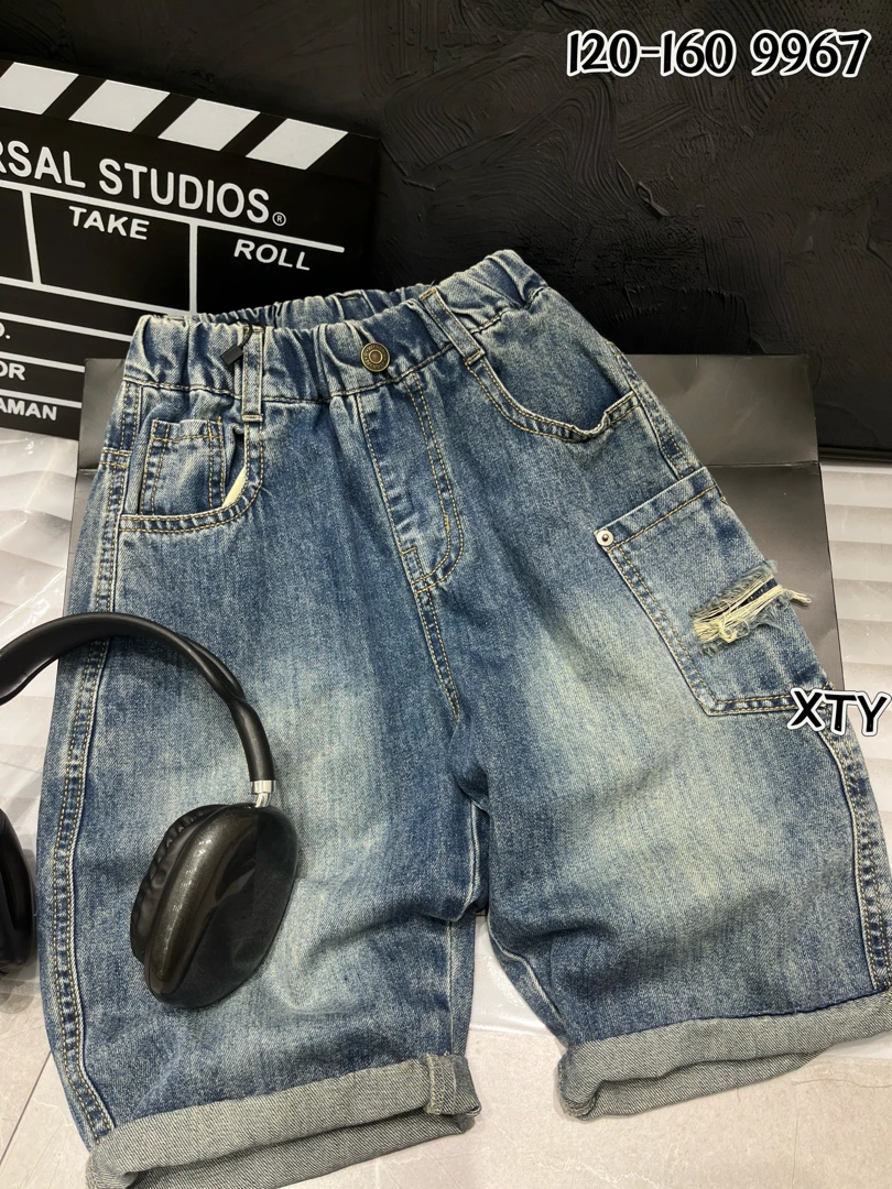 HLB-小太阳夏款男童韩版中童牛仔裤9967