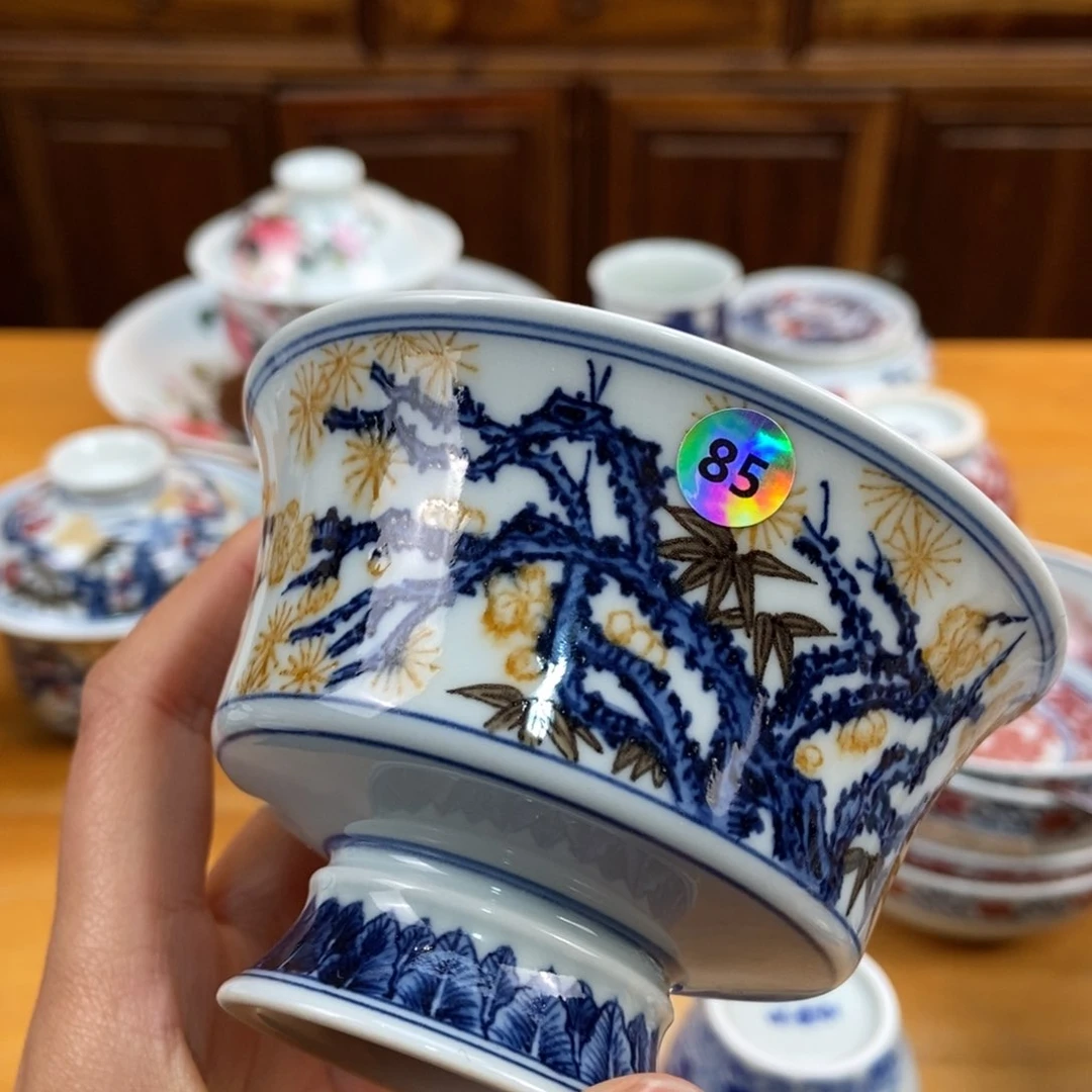 手绘现代茶具非古董