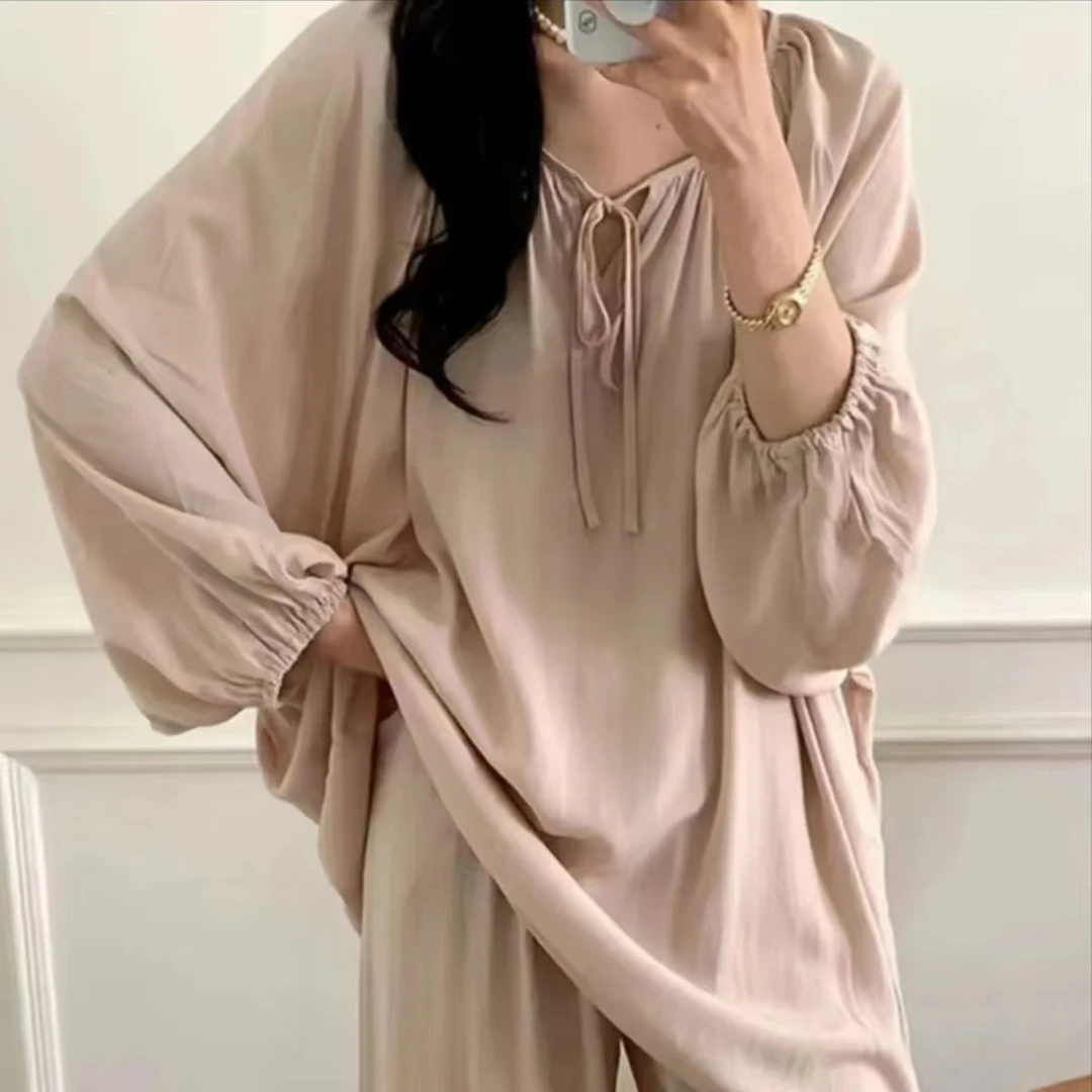 【小野猫】❤️性感蕾丝黑色紧身睡裙套装浪漫包臂法式家居服大码女