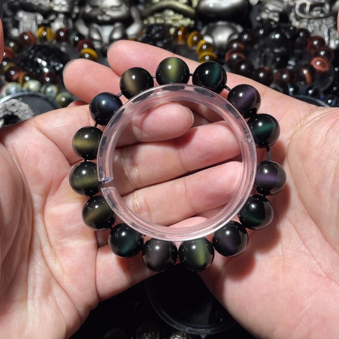 思***9黑曜岩未镶嵌手串