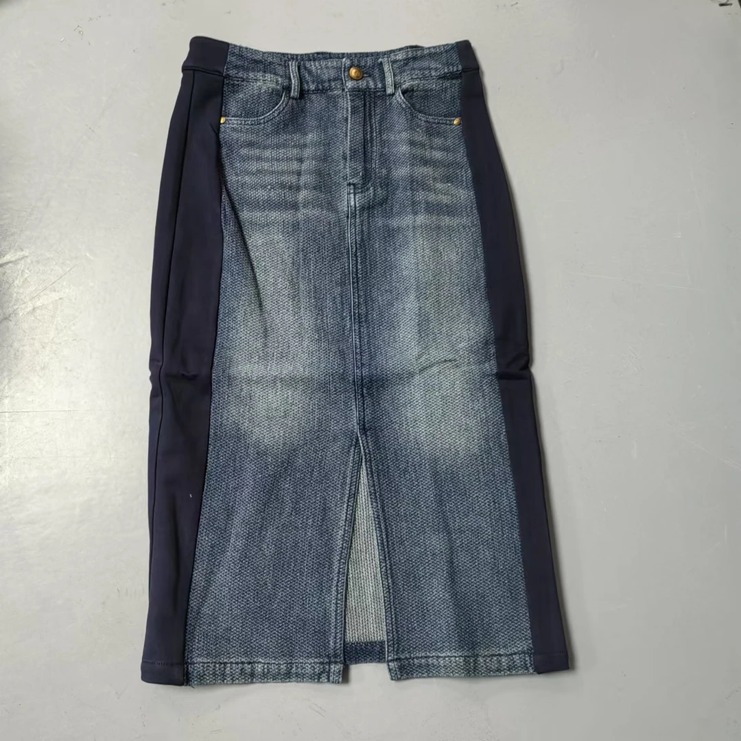 【南油玲姐】蓝色牛仔半身裙90209