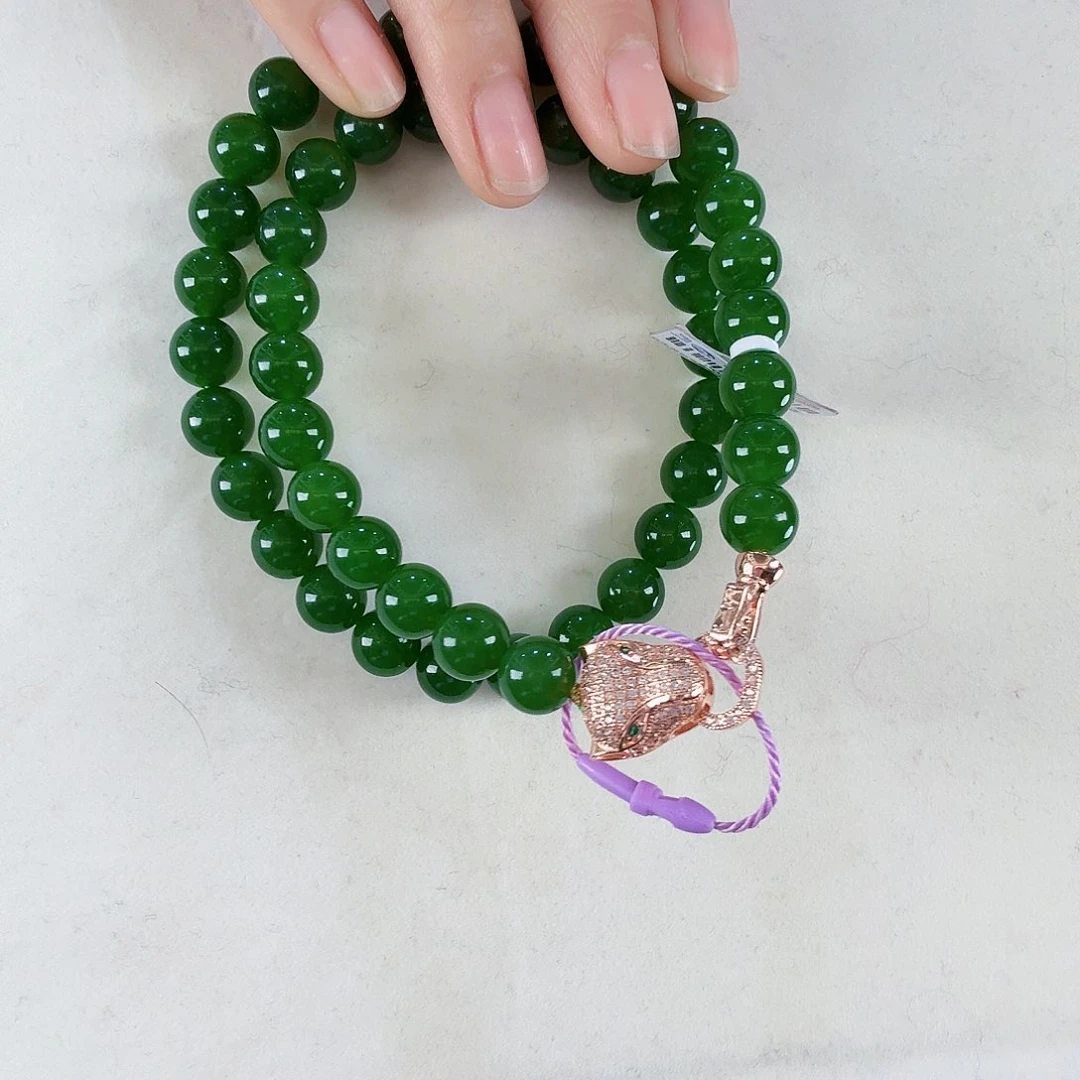 和田玉（碧玉）颈饰未镶嵌喜***?