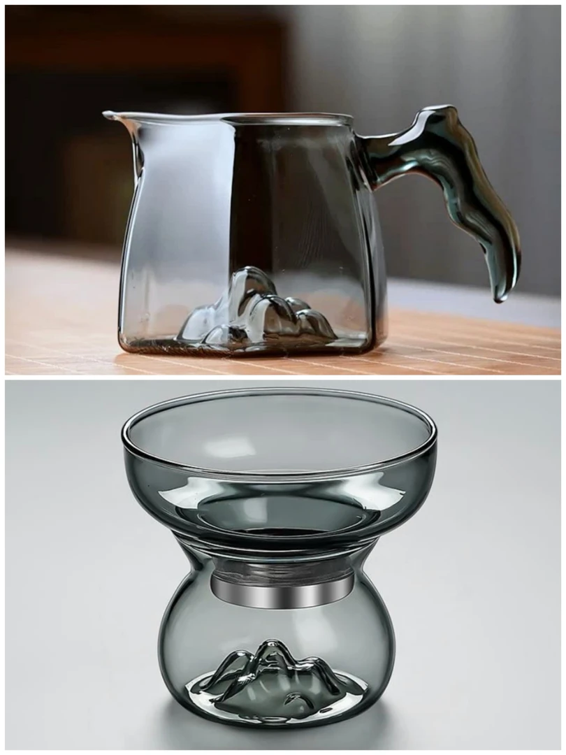 观山公杯分茶个性高档公道杯茶具纯色料加厚黄金容量耐热家用办公