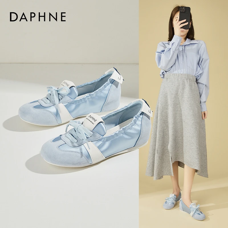 Daphne/达芙妮德训鞋女爆款2025新款平底阿甘鞋轻便芭蕾休闲鞋