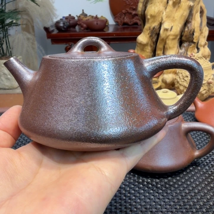 紫砂茶壶底槽清柴烧石瓢200cc福利