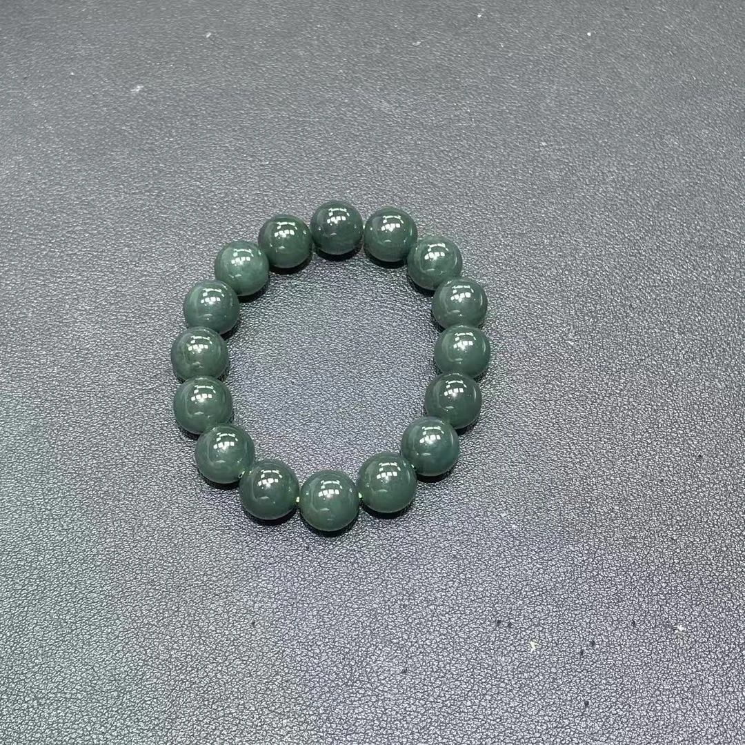 【菲】沙枣青和田玉手串@k