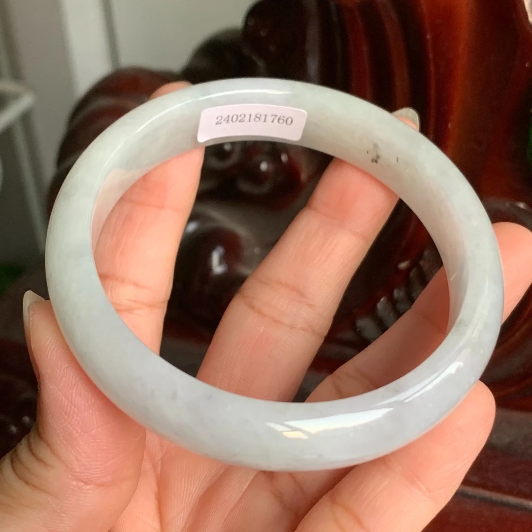 翡翠手镯60.7圈口正品天然缅甸翡翠A货玉手镯正圈翡翠手镯玉手镯