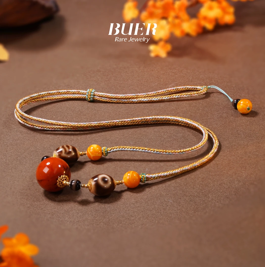 【不二】玛瑙珠珠18K金DIY项链(多样性发其一)