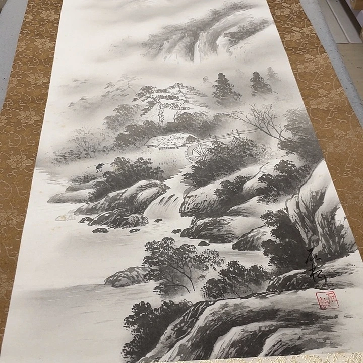 梅***军绢本画面画画画画画