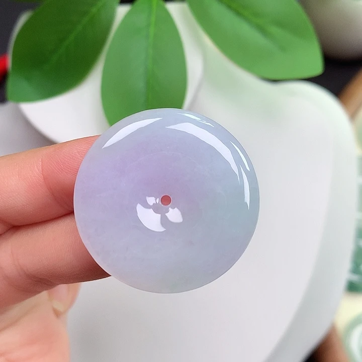 颈饰未镶嵌翡翠平安扣 31.8x5.1mm