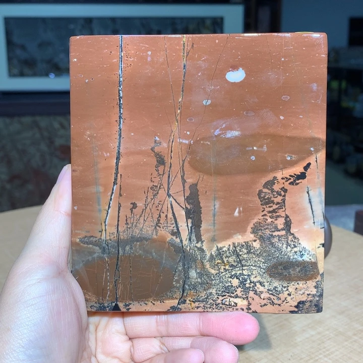 广西国画石摆件，观赏收藏