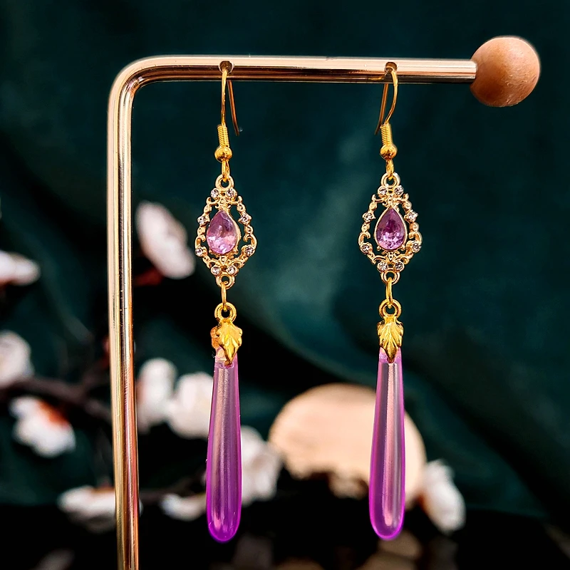 多吉米 合金耳饰 瑞羽衔祥新中式原创高级感耳环耳夹耳饰配汉服