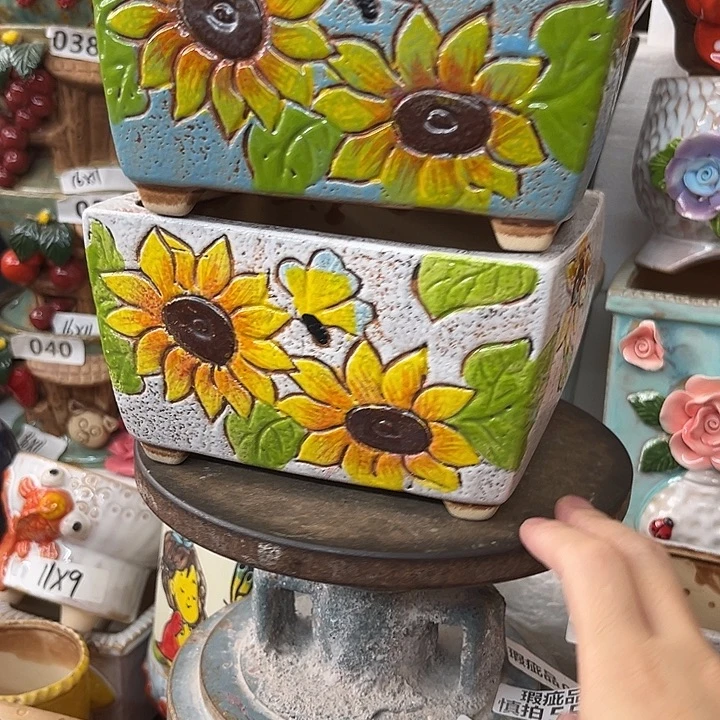 花盆紫砂粗陶材质多肉花盆