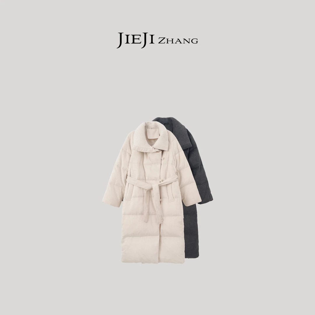 【JIEJI ZHANG】绵羊毛高级定制秋冬时尚百搭鹅绒服351317