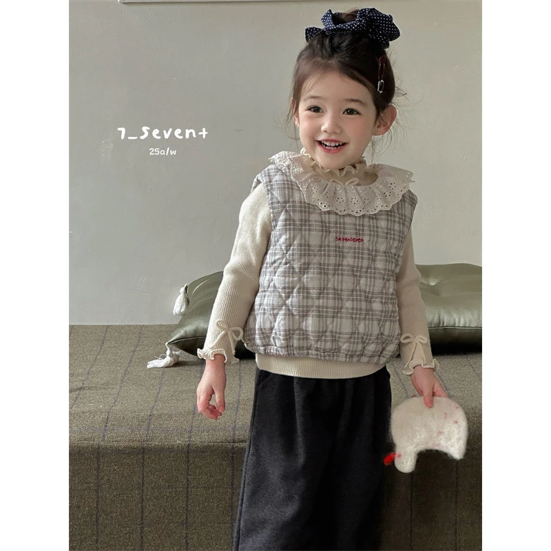 7Seven·25冬~条纹绗棉马甲7222（童装汉服）