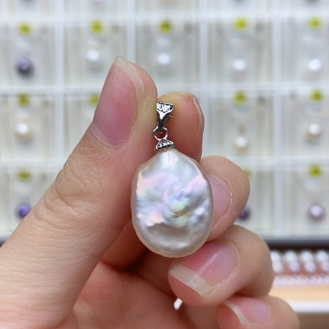 淡水珍珠吊坠(不含链)合金