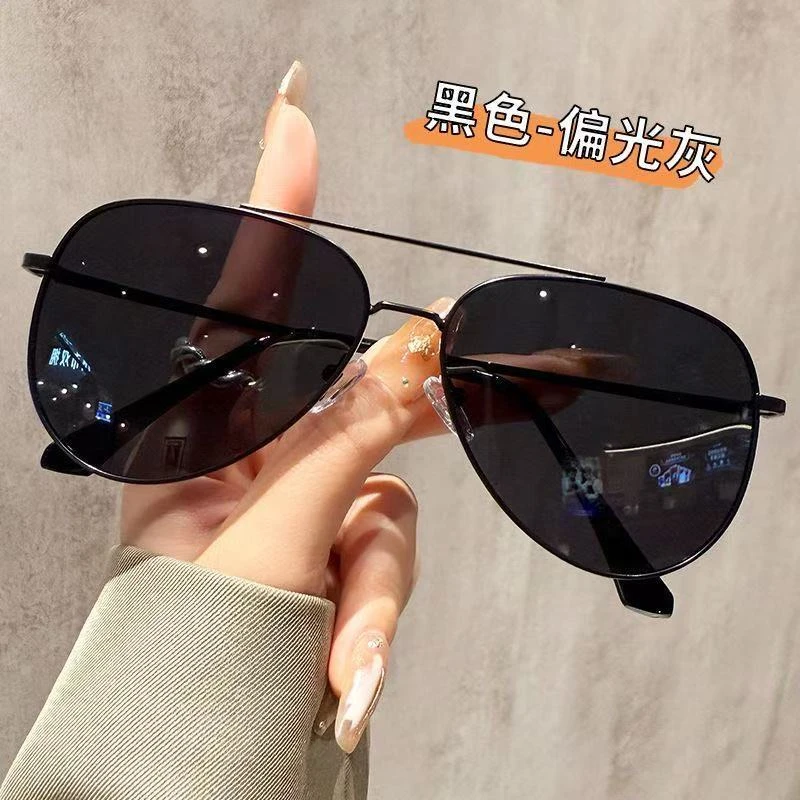 飞行员式近视墨镜男款大脸偏光开车专用蛤蟆镜防紫外线遮光带度数