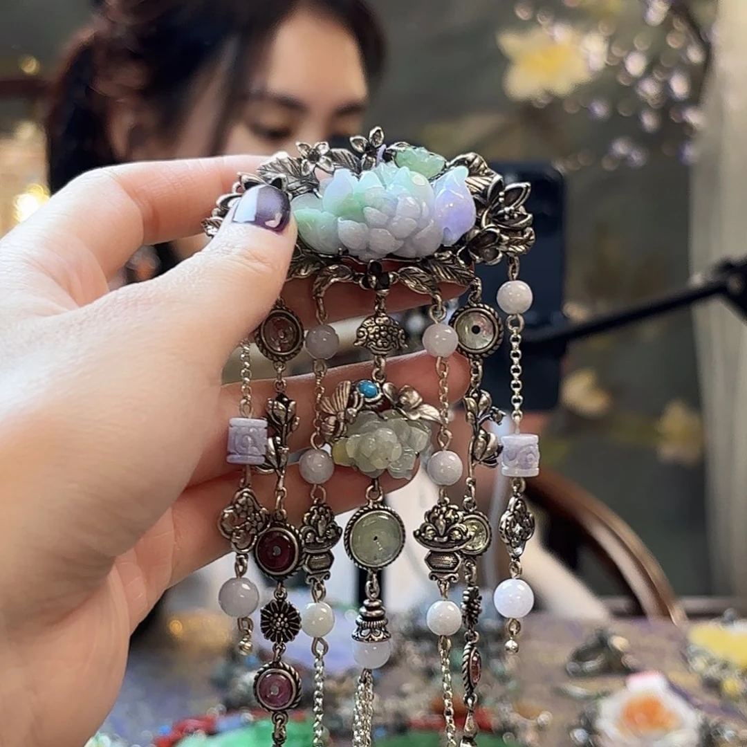 翡翠银S925镶嵌颈饰