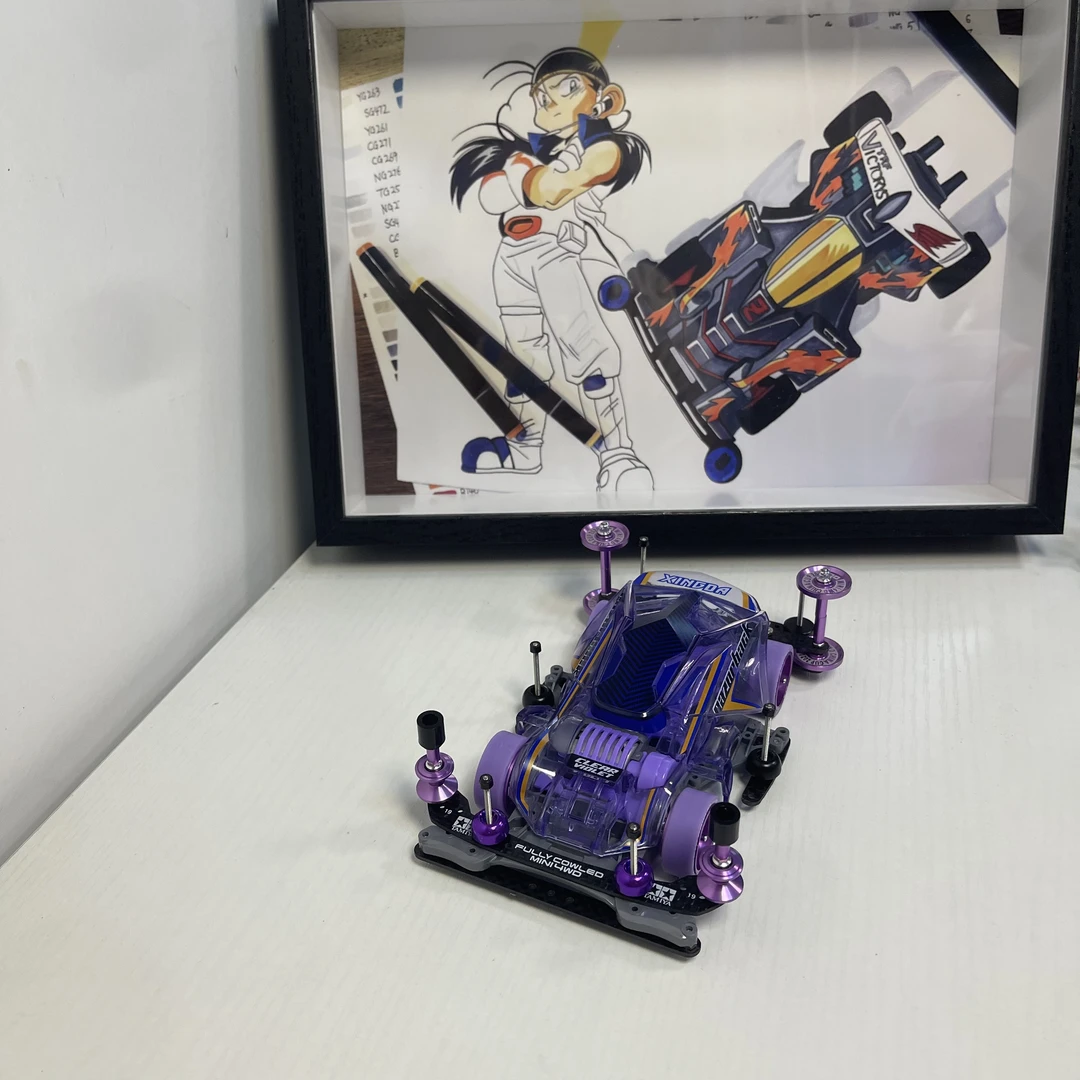 四驱车迷你紫透背刺野猪bmax比赛改装顶配成品车学生四驱车玩具