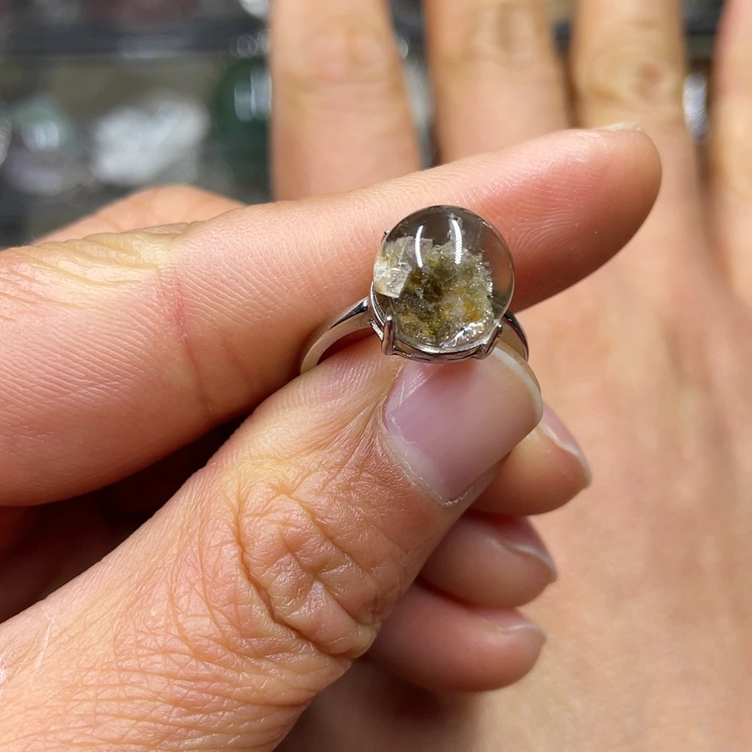 【闪购商品】水晶珠宝半成品银S925镶嵌戒指