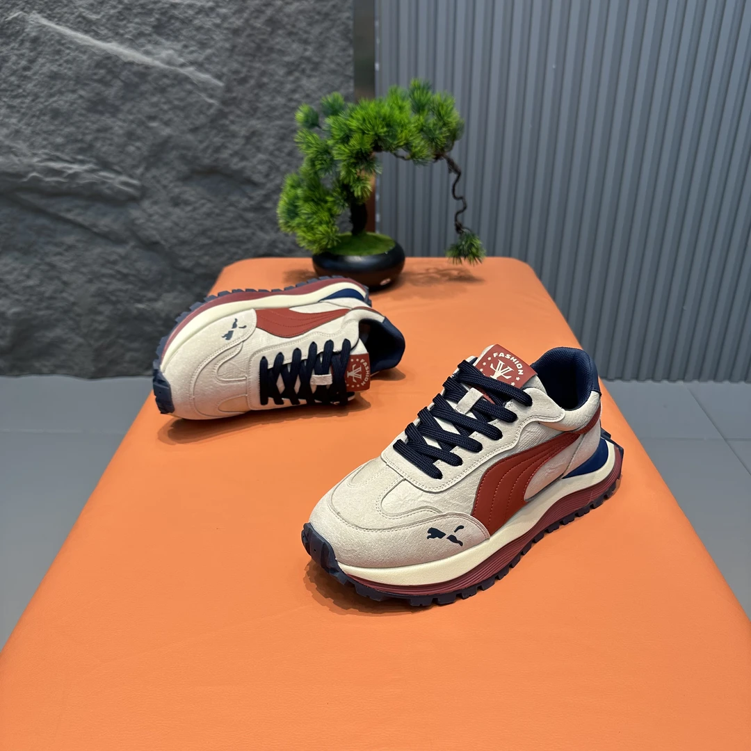 鞋不剩挣DL厚底低帮增高拼色防滑时尚休闲鞋春秋透气潮流拼色舒适