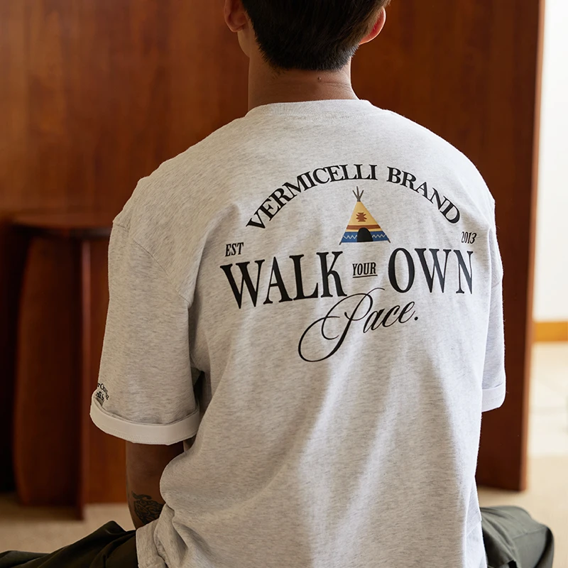 VERMICELLI(VMCL) 印第安帐篷 复古质感短袖T恤半袖男女情侣潮