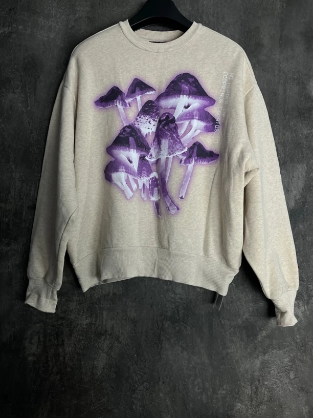 全新未使用 AcneStudios XS码*1/ 蘑菇印花圆领套头卫衣/02149