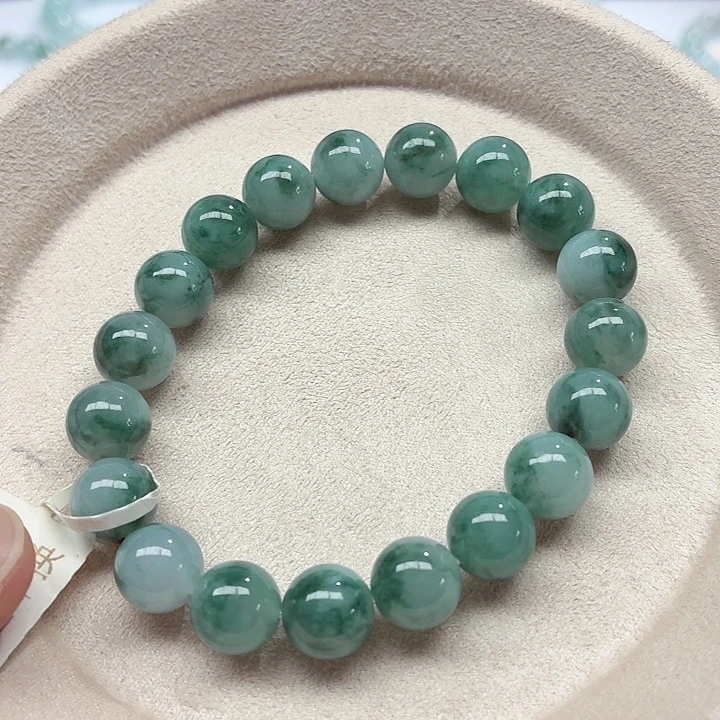 翡翠未镶嵌手链天然缅甸翡翠A货 卡10