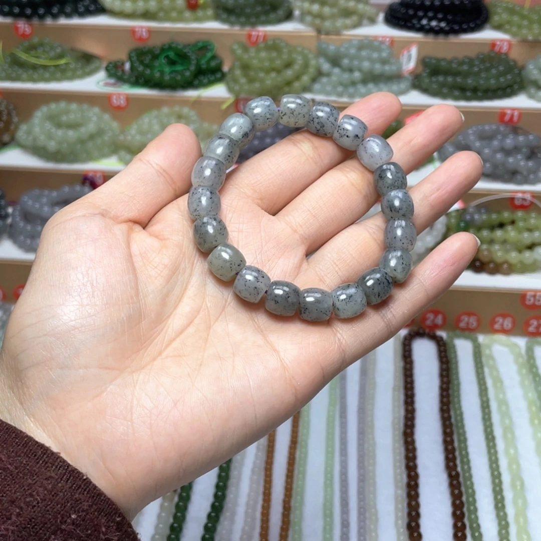 和田玉未镶嵌手链10mm