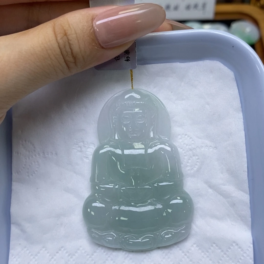 颈饰未镶嵌翡翠观音