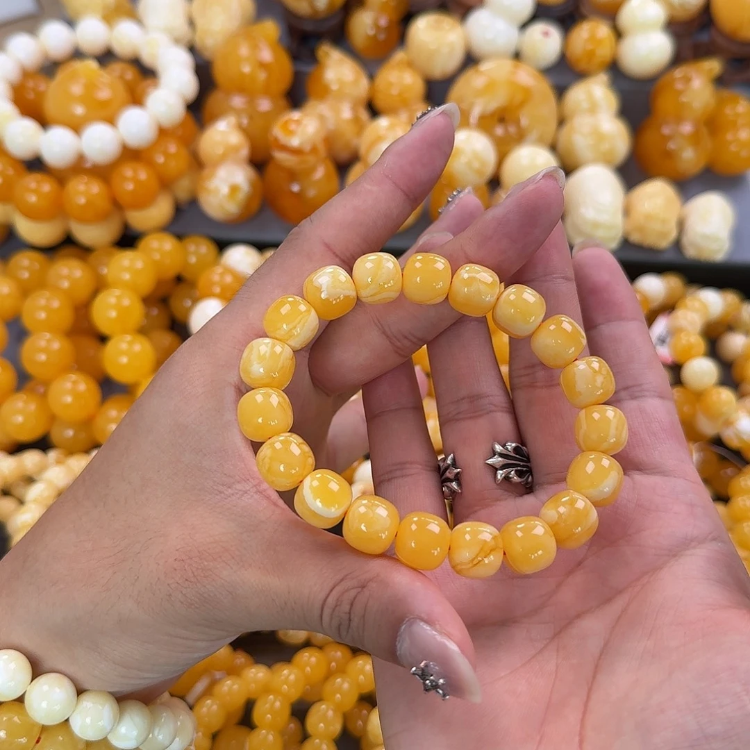 蜜蜡未镶嵌珠宝奇石同料12mm