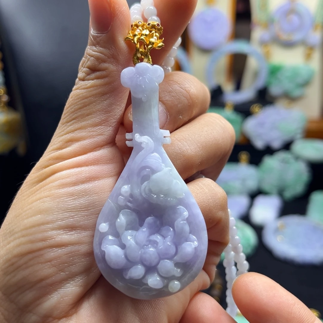 颈饰未镶嵌翡翠天然翡翠