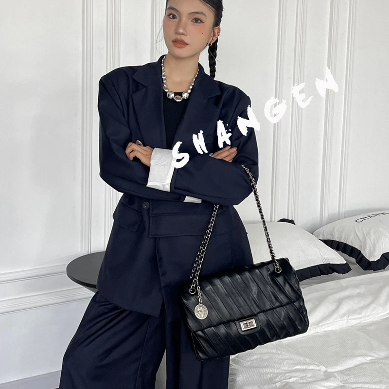 【尚恩CC】ZT-D7036-黑色-32*8*19轻奢时尚女士新款单肩斜跨包