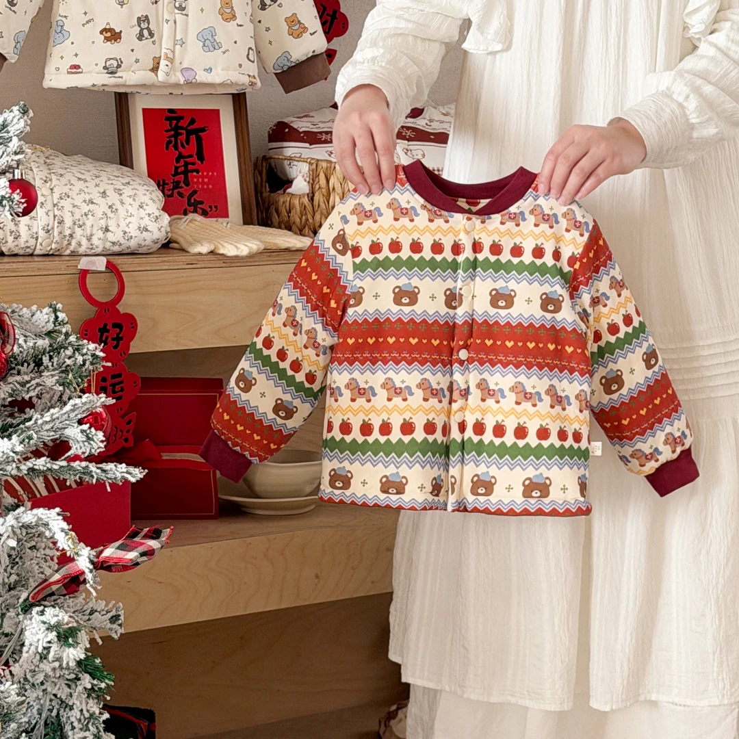 【棉花棉服】男宝女宝宝宝夹棉可机洗内搭校服神器婴幼棉服