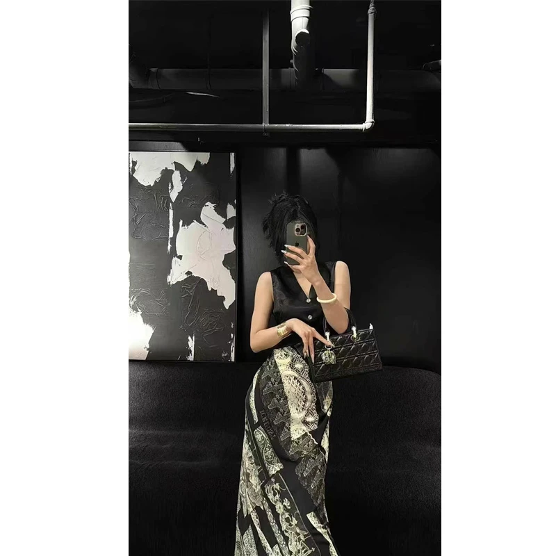 R.RUIRUI高定时尚拼色夏季连衣裙