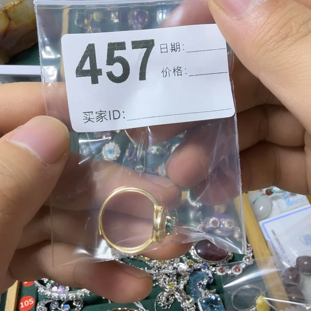 无***情托帕石戒指银S925镶嵌