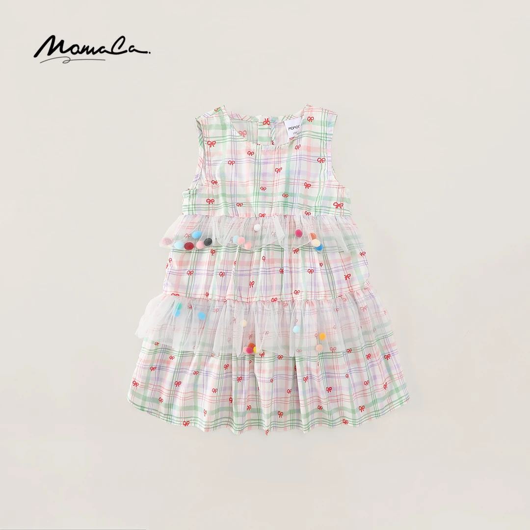 MOMOCO新款夏季女童草莓圆点蛋糕公主连衣裙77630470187