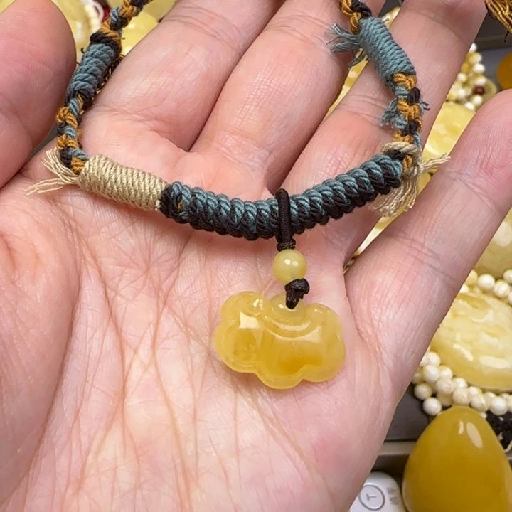 蜜蜡颈饰未镶嵌天然蜜蜡